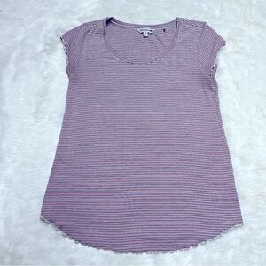 Toad & Co‎ red white and blue striped super soft stretch t shirt